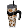 thumbnail image 2 of 40oz Tumbler,Halloween Simple Pumpkin Pattern Insulated Tumblers with Removable Handle,Stainless Steel Double Vacuum Coffee Tumbler Cup with Straw for Home,Office,Travel,Party, 2 of 5