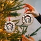 thumbnail image 3 of Animales Sonrientes Navideños con Gorros de Papá Noel Como Adornos para El Árbol, 3 of 6