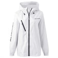thumbnail image 2 of Ladies Lightweight Hooded Rain Poncho Coat Adjustable Drawstring Pockets - Breathable Windbreaker, 2 of 7