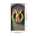 thumbnail image 3 of YWIYIUD 1PC Happy Easter Door Cover Easter Decorations, 71x35 Inch Easter Rabbit Eggs Door Banner Welcome Easter Banner Spring Theme Rabbit Door for Front Door Wall Indoor Outdoor Home Decor, 3 of 7
