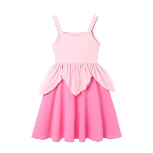 Disney vestido de princesa Ariel Rapunzel para niños, disfraces de Encanto de Frozen, fiesta de cumpleaños de verano para niñas, ropa informal para vacaciones