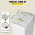 thumbnail image 4 of VEVOR Ingredient Bin, 10.5 Gallon and 6.6 Gallon Capacity Ingredient Storage Bin, PP Material Flour Bins On Wheels, White Shelf Ingredient Bin with Scoop, Commercial Storage Bins, 4 Pcs/Set, 4 of 9