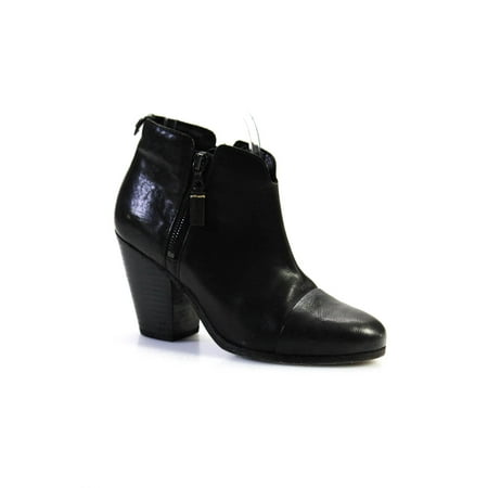 

Pre-owned|Rag & Bone Womens Leather Block Heel Ankle Boots Black Size 36.5