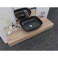 thumbnail image 6 of 20 in. Oval Black Finish Ceramic Vessel Bathroom Vanity Sink, 6 of 11