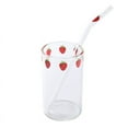 thumbnail image 4 of Ins Nana Strawberry Glasses Heat Resistant Coffee Milk Water Cups with Straws Clear Cute Juice Smoothie Cold Drinks Straw Cup, 4 of 7