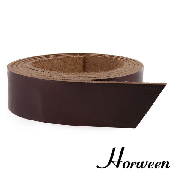 Horween Chromexcel Leather Strap, Burgundy, 55" to 60" Long, Multiple Weights