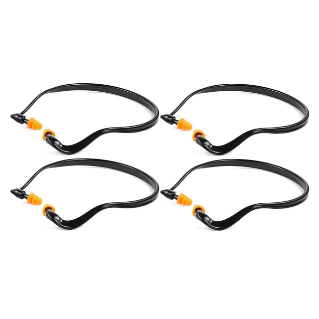 TFixol 4Pair Banded Ear Plugs Silicone - Shooting Ear Plugs Reusable Construction Ear Plugs for Work Hunting Ear Protection for Shooting Hearing Protection Noise Reduction Ear Plugs for Shooting Range