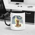thumbnail image 2 of Merry Christmas Goldendoodle Snowy Winter with Gifts Tree Decorations 11oz Accent Two-tone Mug Doodle Dog Lover Gifts Idea Coffee Tea Cup - 12020, 2 of 5