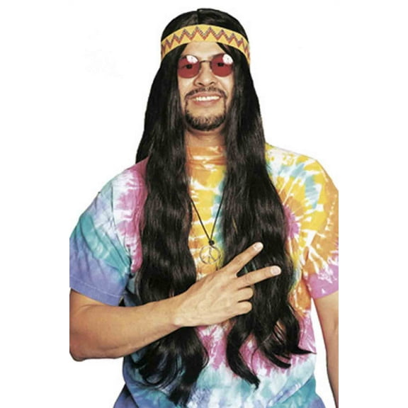 Hippie Wig w/ Detachable Headband - Black