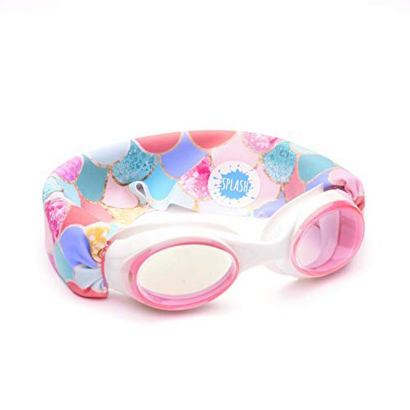 SPLASH SWIM gOggLES with Fabric Strap - MAgENTA MERMAID Fun, Fashionable, comfortable - Adult Kids Swim goggles