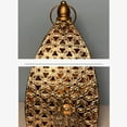 thumbnail image 6 of Moroccan Inspired Hollow Metal Ramadan Candle Lantern Holder - Decorative Lantern for Ramadan, Eid Mubarak, Indoor Outdoor Decor, Vintage Gold Hanging Candle Lantern for Home, Patio, Porch, 6 of 6