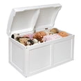 thumbnail image 2 of Hardwood Safety Hinge Barrel Top Toy Storage Chest, 2 of 5