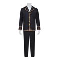 thumbnail image 2 of Traje de uniforme negro de aventurina para cosplay para hombres y mujeres, traje de uniforme para fiesta de Halloween, Navidad y carnaval, 2 of 4