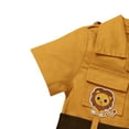 thumbnail image 6 of IBTOM CASTLE Toddler Baby Boys Girls Lion Giraffe Birthday Outfit One Piece Romper Jumpsuit with Belt and Hat Jungle Safari Cake Smash Clothes 6-12 Months Yellow, 6 of 8