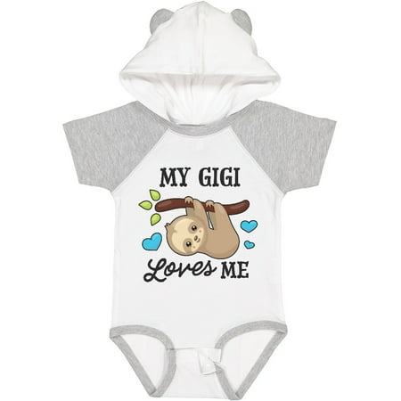 

Inktastic My Gigi Loves Me with Sloth and Hearts Gift Baby Boy or Baby Girl Bodysuit