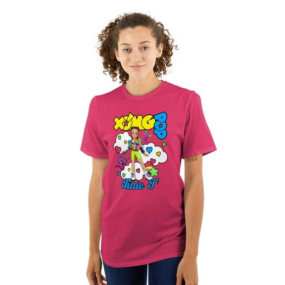 XOMG POP Tinie T in Clouds Cartoon Women Plus Size Graphic Tee Tees Brisco Brands 2X