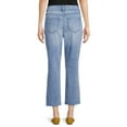 thumbnail image 2 of Time and Tru Women's Straight Crop Jeans, 2 of 5