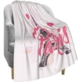 thumbnail image 5 of Pink Paris Eiffel with Love Lightweight Plush Microfiber Blanket, Warm Cozy Couch Bed TV Blanket Throw Blanket for All Season 60"x80" for Kids Adults, 5 of 5