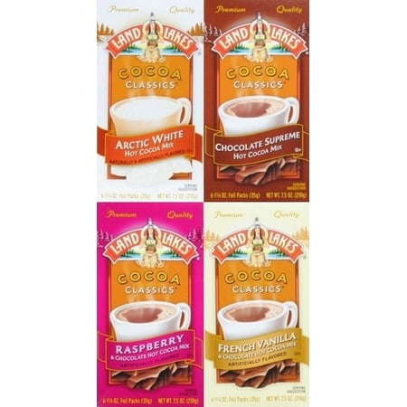 Land O Lakes 4-flavor Variety Pack Cocoa: Artic White, Chocolate ...