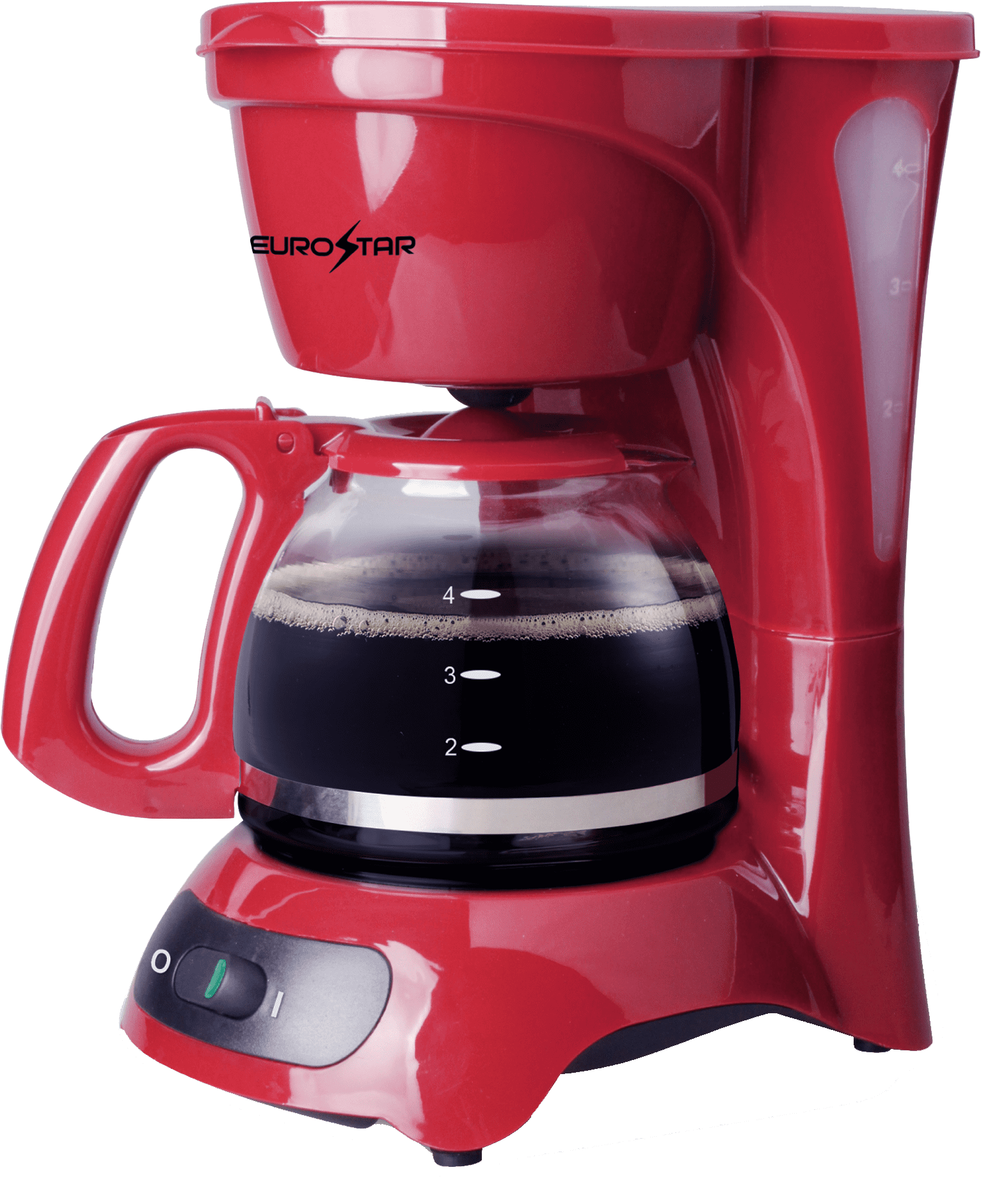 EUROSTAR ECM621R 4-Cup Coffeemaker, Red