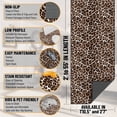 thumbnail image 3 of Ottomanson Aisle Runner Rug 1'10.5" x 15' Soft Non-Slip Indoor Rug, Leopard Print Brown, 3 of 6