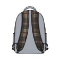 thumbnail image 3 of Brown and Red Checkered Pattern Backpack for School, Cute School Bag with Adjustable Shoulder Straps and Padded Back, 15.3"x11"x6.7", 3 of 5