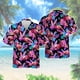 thumbnail image 3 of Camisa hawaiana con estampado 3D de flamencos, camisas hawaianas con flores y animales, ropa para hombre, blusa con solapa para vacaciones, camisetas con pájaros para hombre, 3 of 5