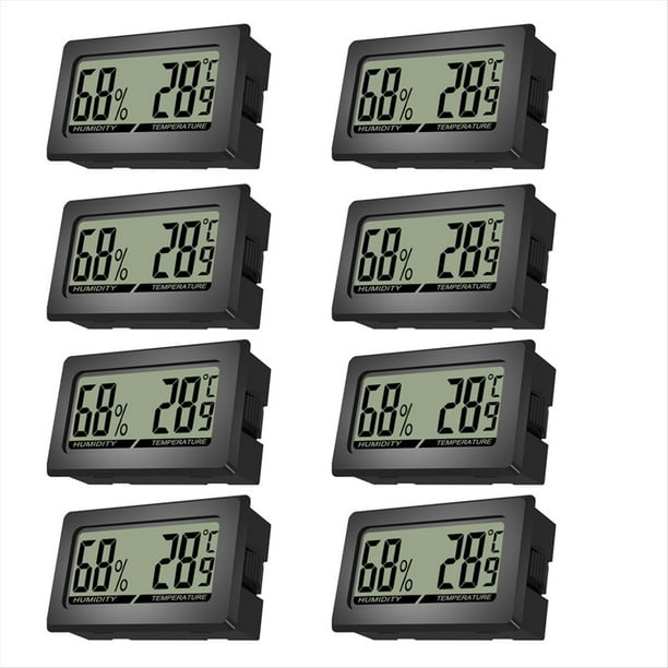 Termómetro Higrómetro Mini LCD Digital para Interiores, Termohigrómetro para Oficina, Habitación de , Sala de Estar, Refrigerador
