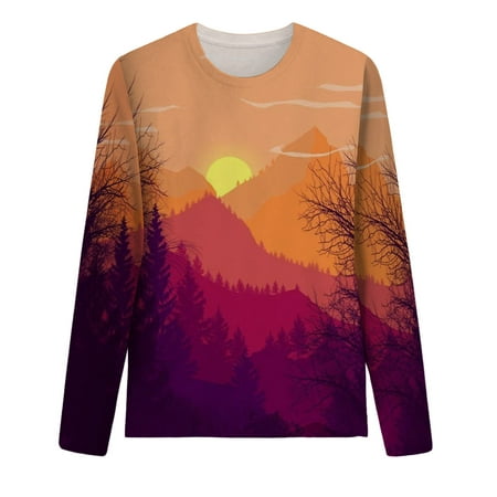 

Aayomet Womens Tops Fall Women s Basic Long Sleeve T Shirts Crewneck Slim Fit Spandex Tops Plain Layer Underscrub Tees Orange L