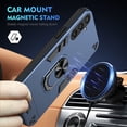 thumbnail image 7 of Phone Case for Samsung Galaxy S23 FE Hybrid Case with Ring Kickstand, Heavy Duty Protection Armor Case with Comfortable Grip Support Magnetic Car Mount for Samsung Galaxy S23 FE - Navyblue, 7 of 7
