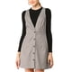 thumbnail image 1 of INSPIRAR CHIC Vestido Pinafore Sin Mangas de Houndstooth para Mujeres S Blanco, 1 of 8