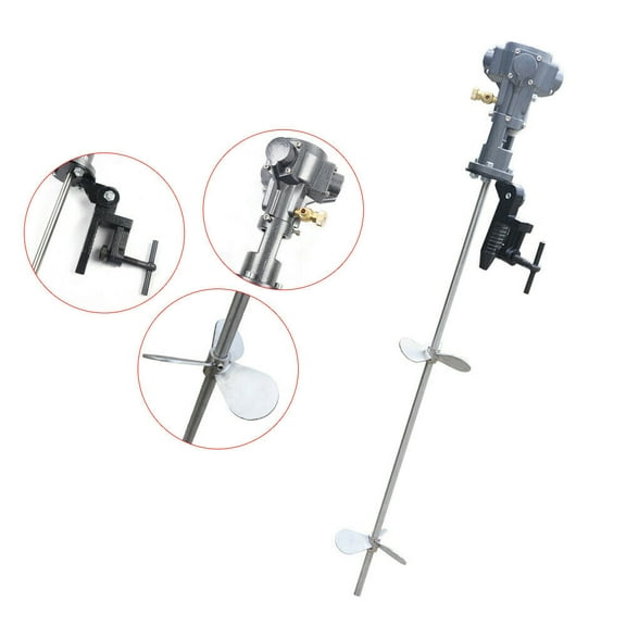 "1/2HP 50 Gallon Pneumatic Bracket Mixer, Stainless Steel Automatic Paint Stirring Machine,Tank Barrel Clip Bracket Air Agitator Paint Mix Tool,Simple Operation Environmentally Friendly
