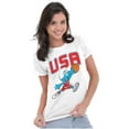 thumbnail image 3 of The Smurfs Basketball Player Team USA Women's T Shirt Ladies Tee Brisco Brands S, 3 of 5