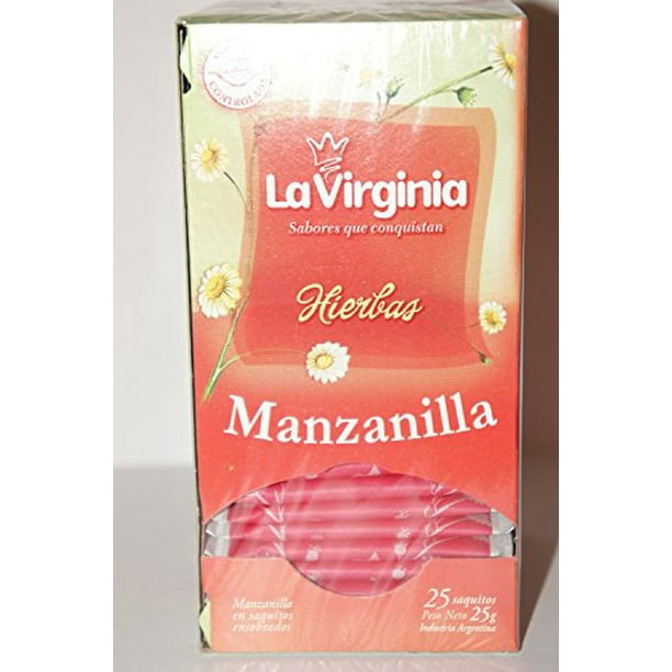 La Virginia Hierbas Manzanilla / Chamomile Tea 25 Tea Bags 16 Pack