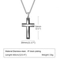 thumbnail image 2 of PAURO Men's Stainless Steel Vintage Chunky Cross Pendant Necklaces Hip Hop Jewelry Pendant Only, 2 of 5