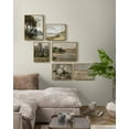 thumbnail image 4 of Drsoum Vintage 8x10in4pcs+11x14in2pcs Brown Framed Landscape Canvas Wall Art Classic Painting Modern Farmhouse Decor, 4 of 7