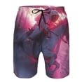thumbnail image 3 of Pofeuu Astronaut Riding Fiery Horse Prin Men's Swim Trunks Quick Dry Bathing Suit Swimming Board Shorts Mesh Lining Beach Swimwear-Medium, 3 of 6