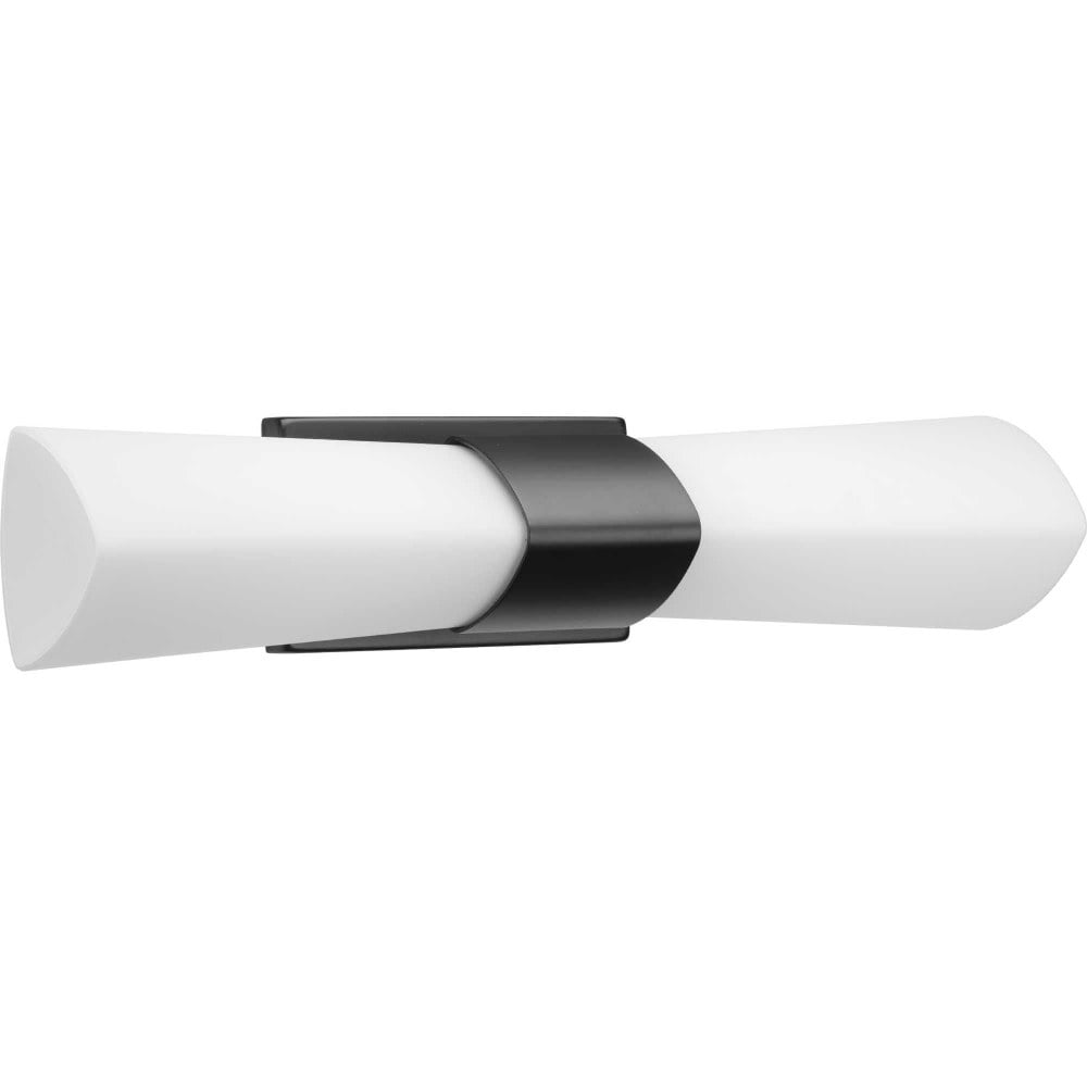 Zura Collection Two-Light Polished Chrome Etched Opal Glass Modern Bath Vanity Light