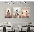 thumbnail image 2 of Christian Jesus Canvas WallPastel Pink White Gold Embracing Child Holding Lamb Walking Faith Scenes Paintings Posters Prints Wall Decor Pictures for Bedroom Living Room Prayer Room Decoration, 2 of 6