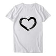 thumbnail image 4 of Aloohaidyvio Tops Plus Size,Women Short Sleeves Crewneck Heart-Shaped Print Casual Tops Blouse T-Shirt, 4 of 6