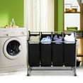 Ollieroo Laundry Sorter Cart 4Bag Classics Rolling Laundry Hamper