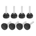 thumbnail image 1 of Unique Bargains Lot de 8 Vis à Pouce Rondes, M6x30mm Acier au Carbone Zinc Filetage Vis à Vis Bouton de Serrage, Noir, 1 of 5