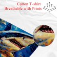thumbnail image 2 of Shark Classic White Cotton T-Shirt - 100% Cotton Tee Shirt for Men and Women - Casual Short Sleeve Top for Everyday Wear - Breathable and Comfortable Fabric, 2 of 5