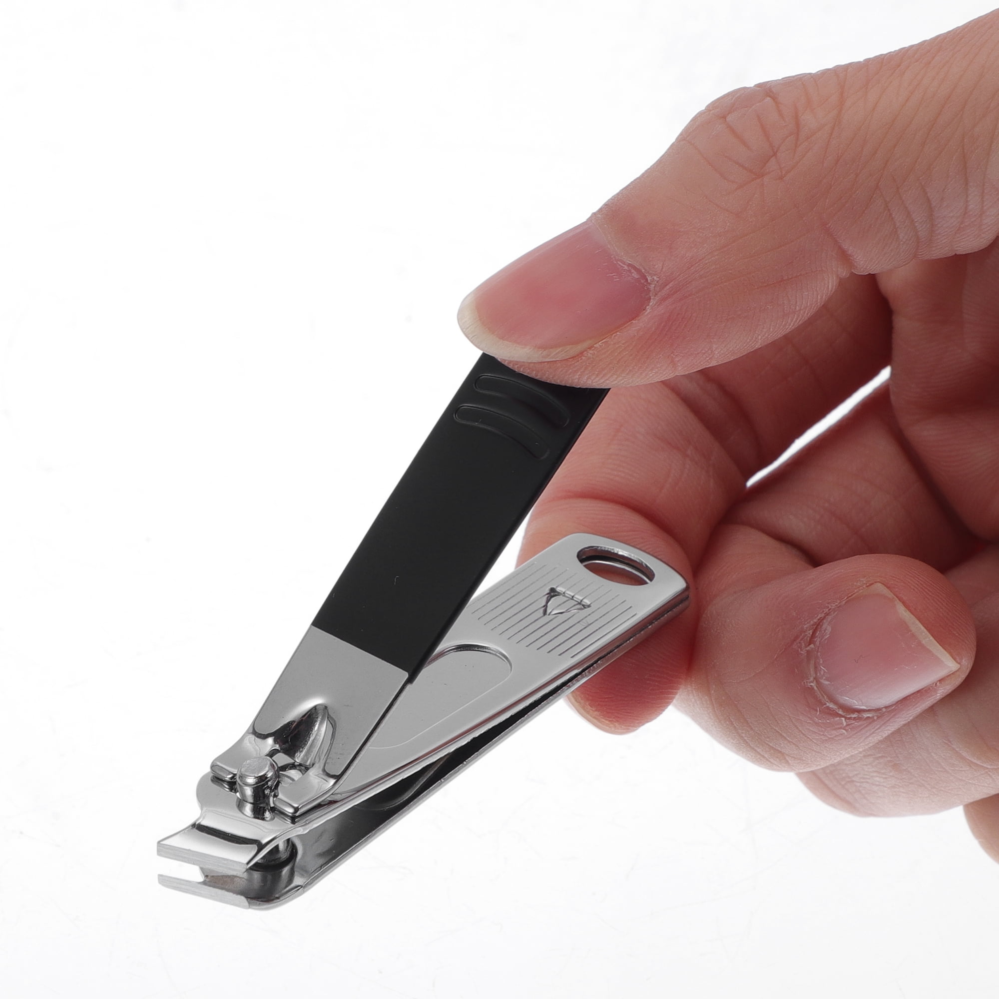 Unique Bargains Round Tail Nail Clippers Set 4 Pcs Black