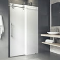 thumbnail image 6 of VIGO Elan 56 to 60 in. W x 74 in. H Sliding Frameless Shower Door in Stainless Steel with 3/8 in. (10mm) Frosted Glass, 6 of 13