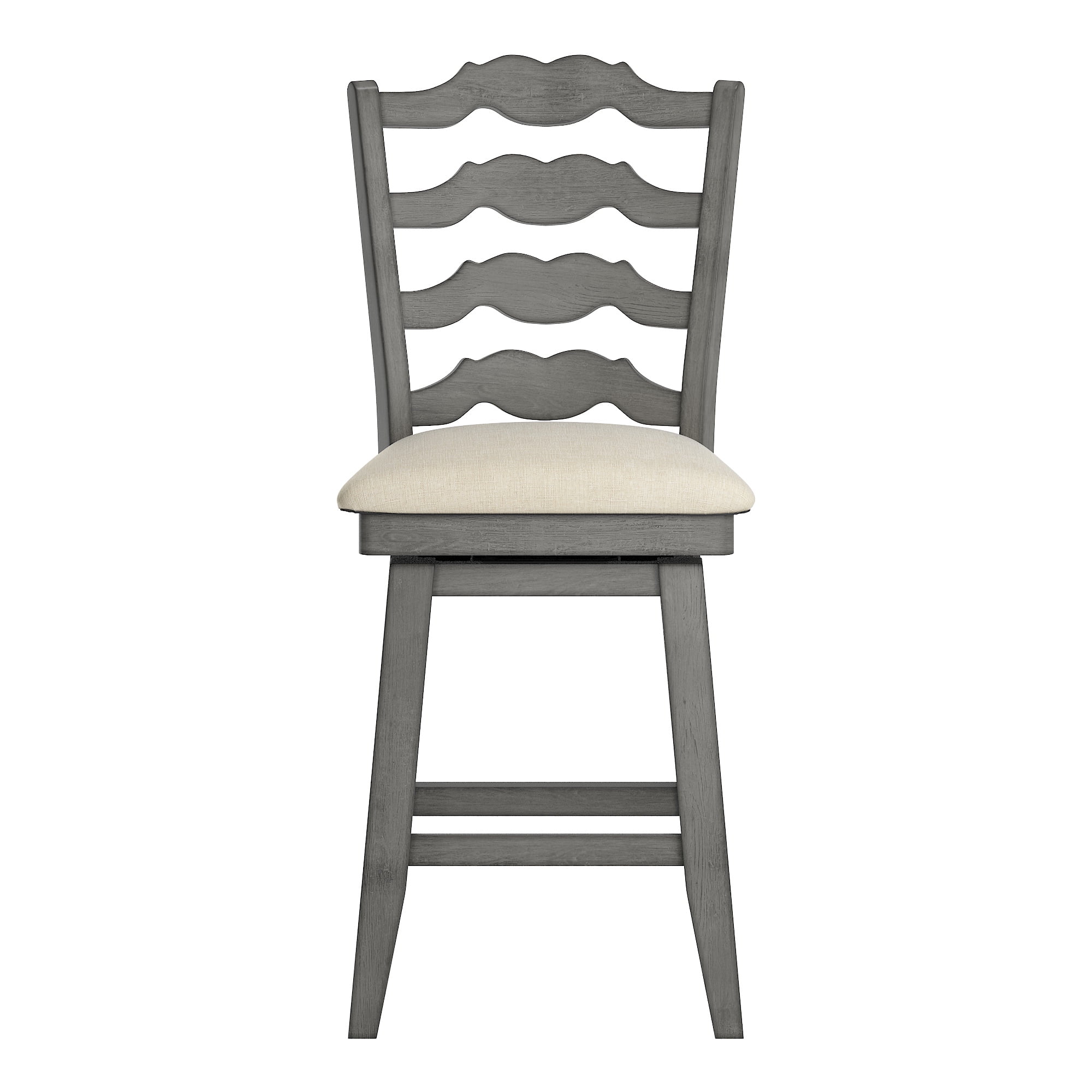 Weston Home Sheena French Ladder Back 24-inch Counter Height Swivel Stool, Multiple Finishes
