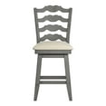 thumbnail image 3 of Weston Home Sheena French Ladder Back 24-inch Counter Height Swivel Stool, Multiple Finishes, 3 of 6