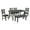 Gray-1, variant on 6 Piece Dining Table Sets, Modern 6 Person Dining Set with 1 Wood Dining Table and 4 Chairs & Bench for Dining Room, Kitchen, Family Furniture Set of 6, Grey