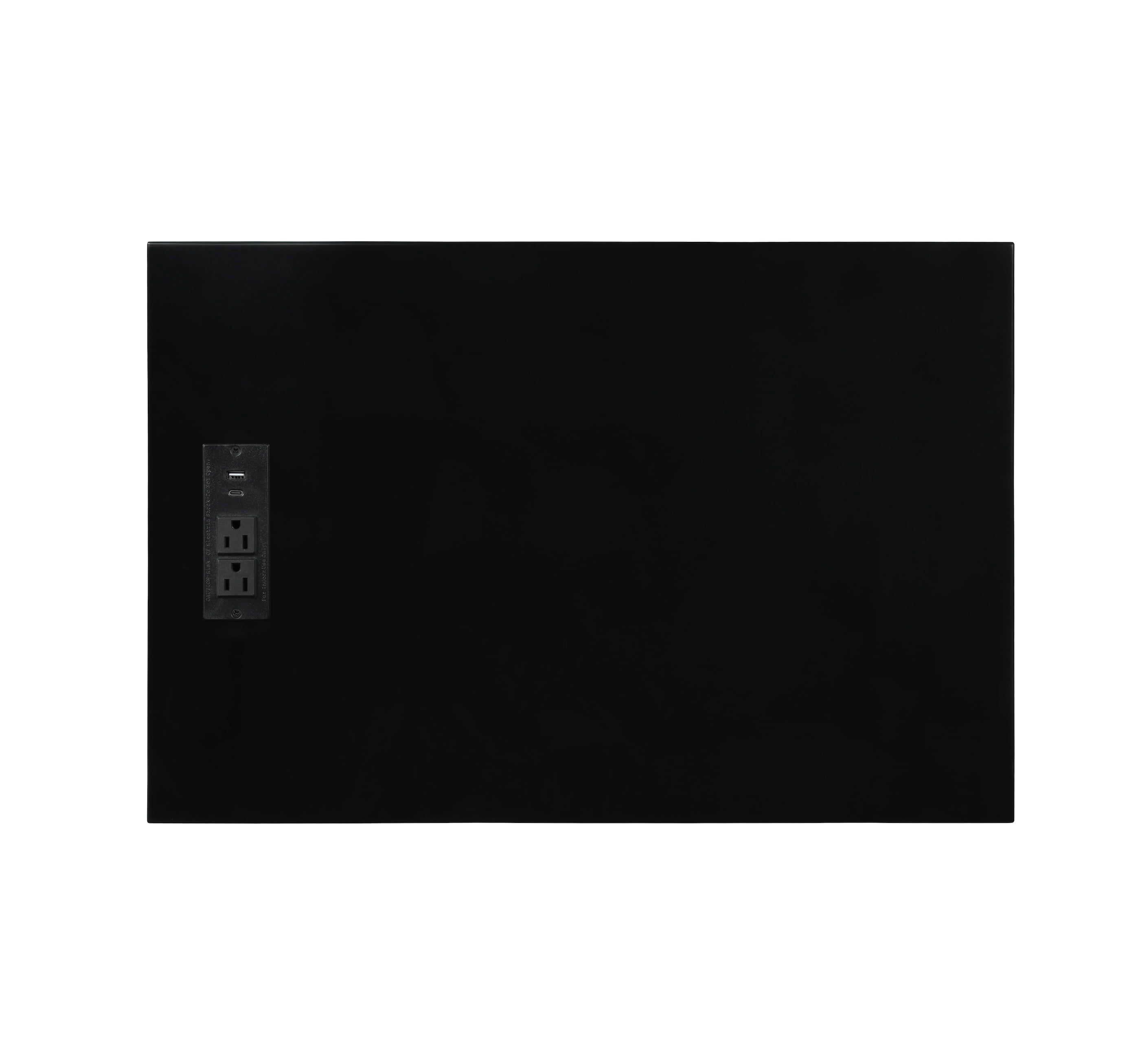 Powell Bryson Indoor Side Accent Table with Storage and Built-In USB Port, Black
