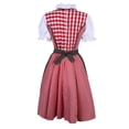 thumbnail image 4 of Disfraz de chica cervecera para Oktoberfest alemán, vestido tradicional bávaro tipo Dirndl con delantal, tallas S a 4XL, 4 of 5